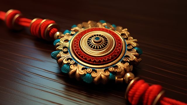 a beautifully designed rakhi