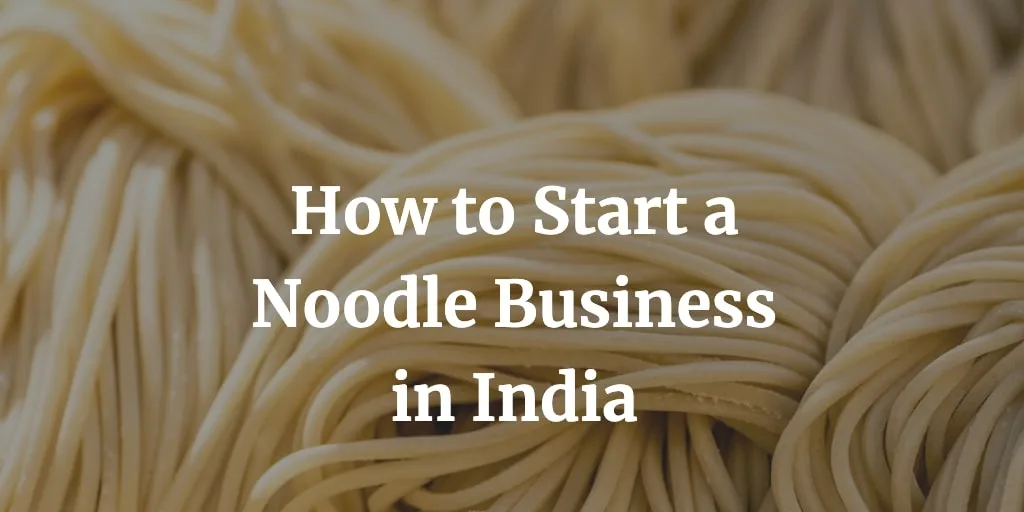 how to start a noodle business in India