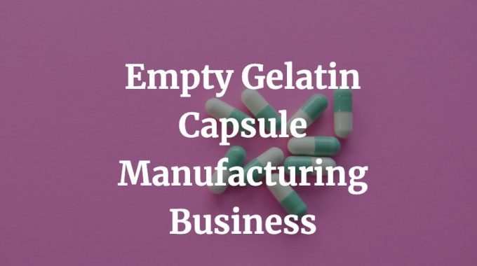 how to start empty gelatin capsule manufacturing business