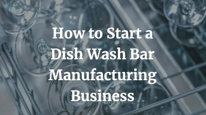 how to start a dishwash manufacturing business
