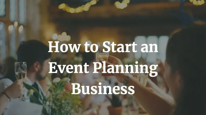 how to start an event planning business