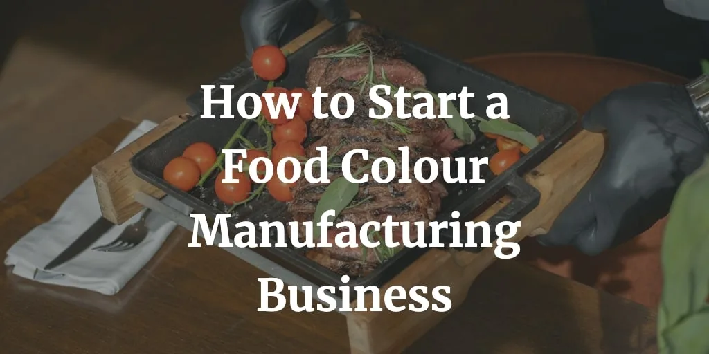 how to start a food colour manufacturing business