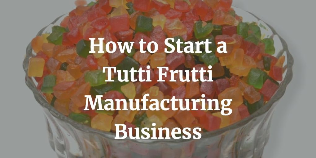 how to start a tutti frutti manufacturing business