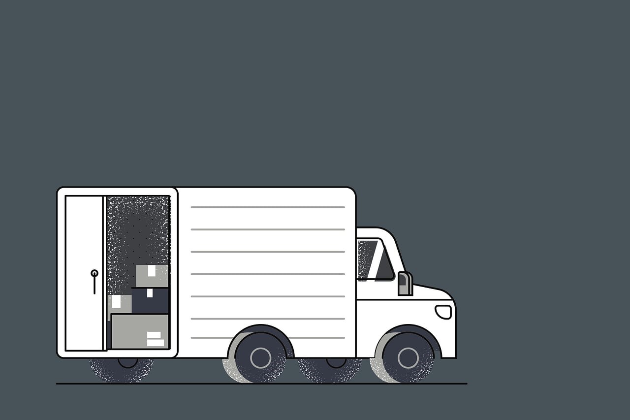 a logistics delivery truck