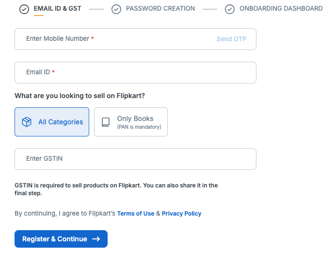 flipkart seller dashboard