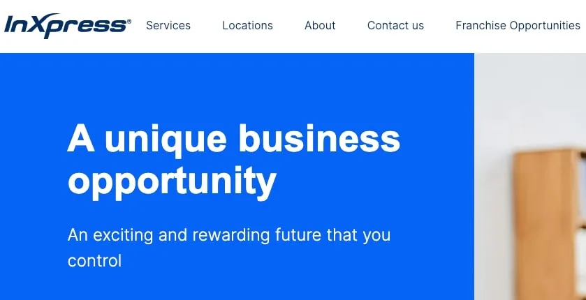 inexpress courier franchise page