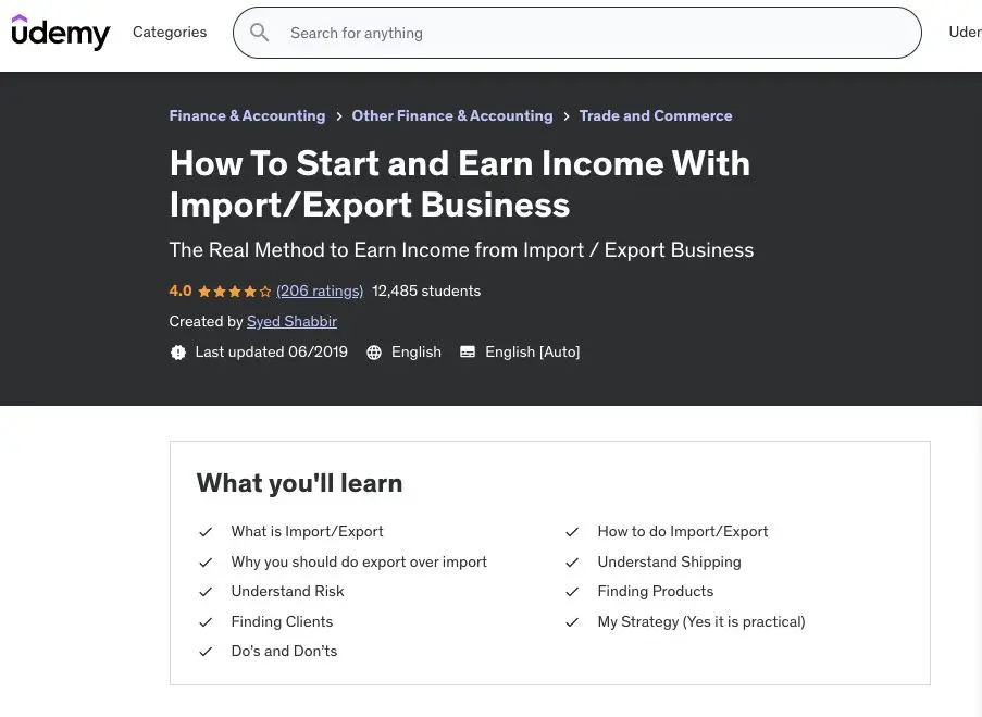 how toHow to start and earn income with import/export business