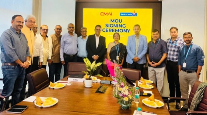 cmai signs mou with bank of india