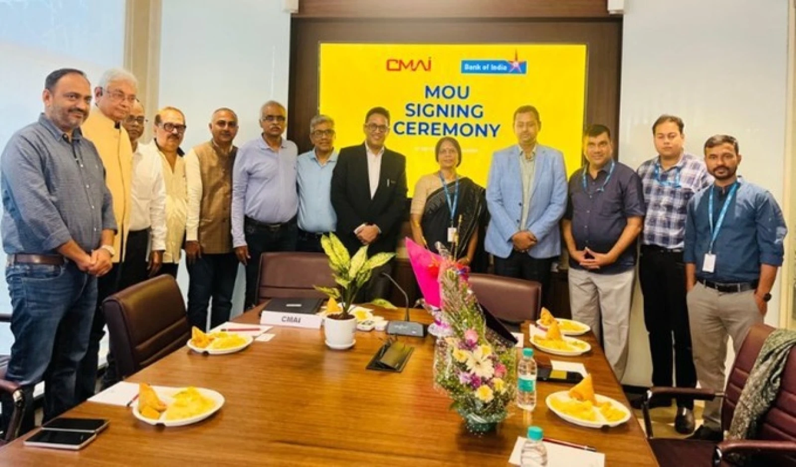 cmai signs mou with bank of india