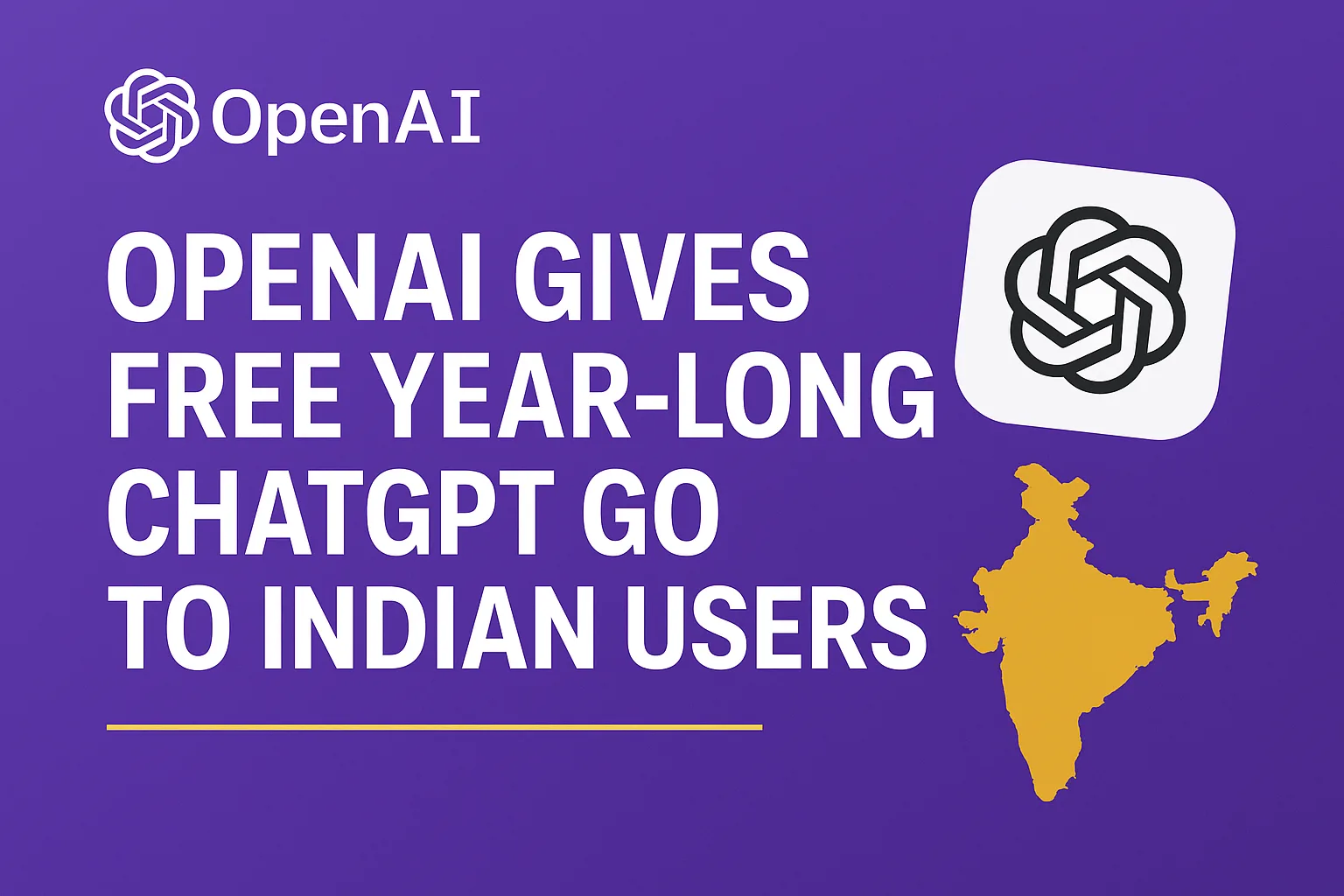 OpenAI Offers ChatGPT Go Free for a Year in India