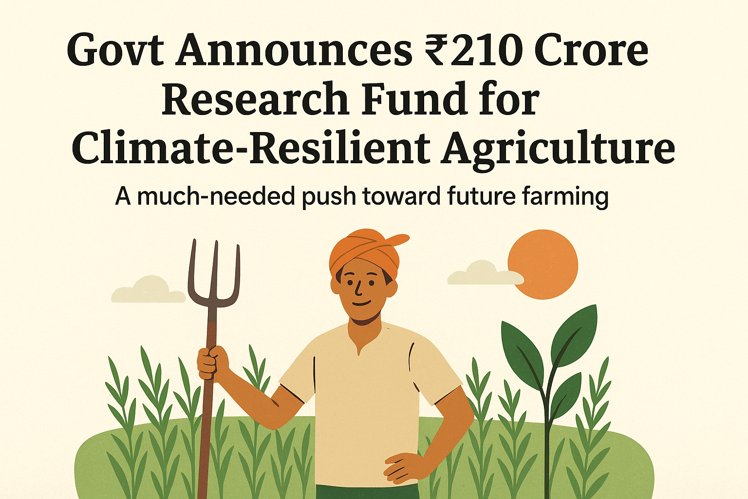 government announces 210 crore fund for climate-resilient agriculture