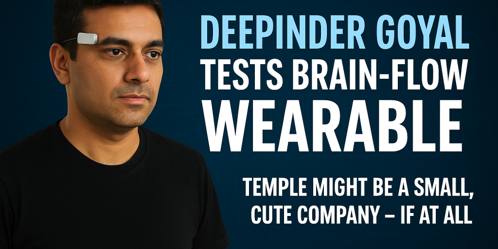 deepinder goyal new startup temple