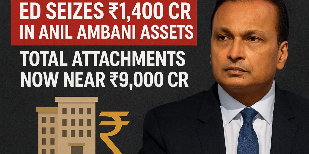 ed attaches anil ambani assets