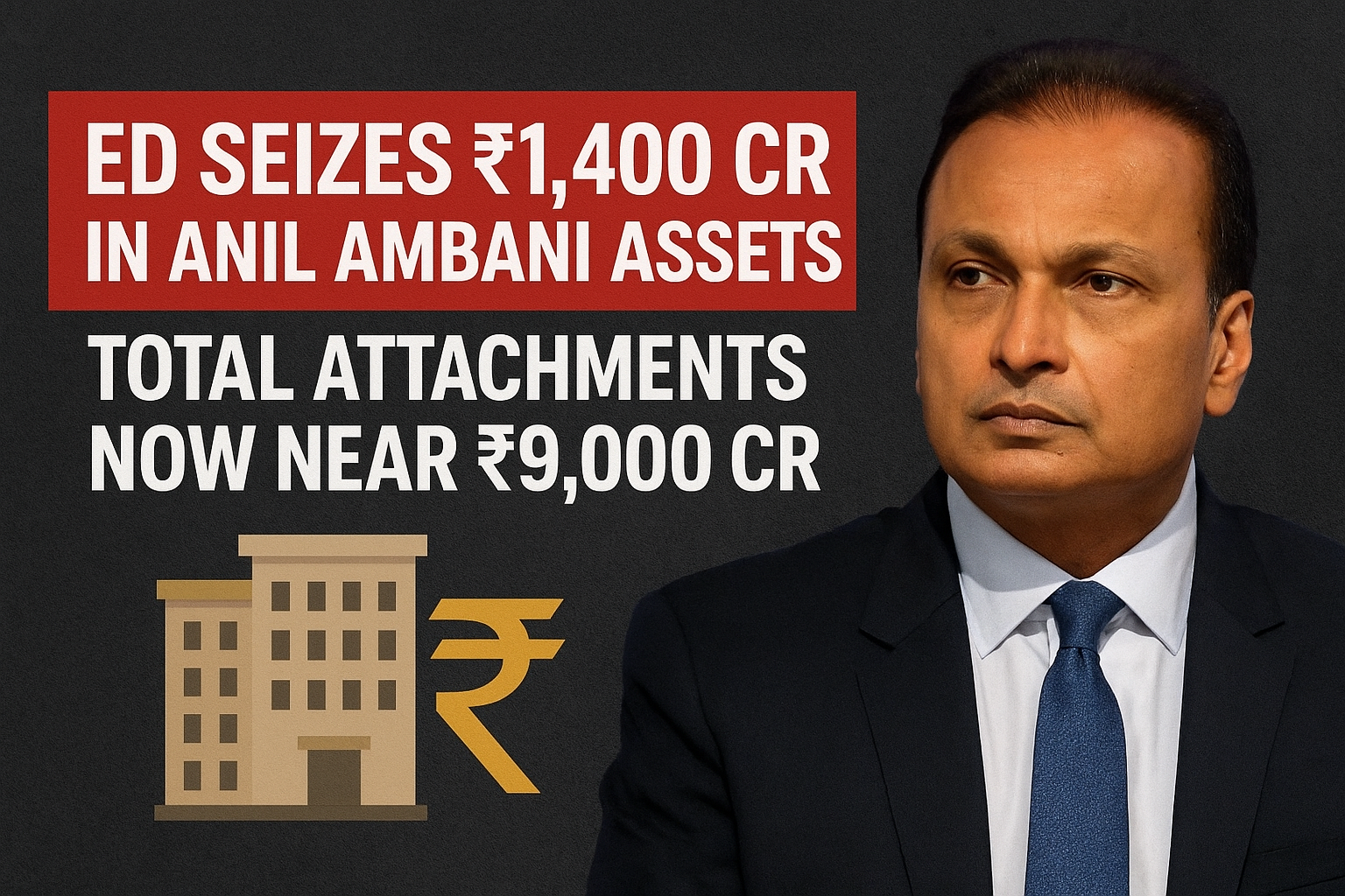 ed attaches anil ambani assets