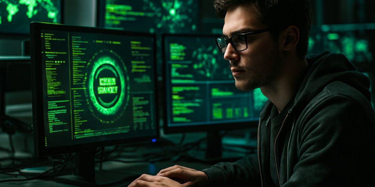 image of a person working as an ethical hacker