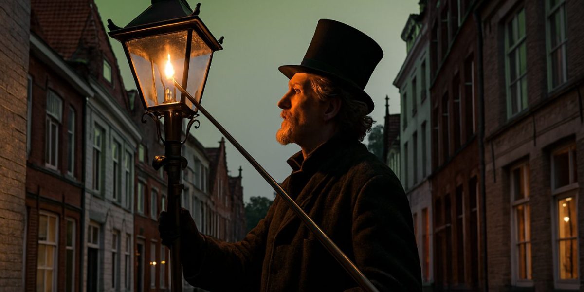image of a man working as gas camplighter