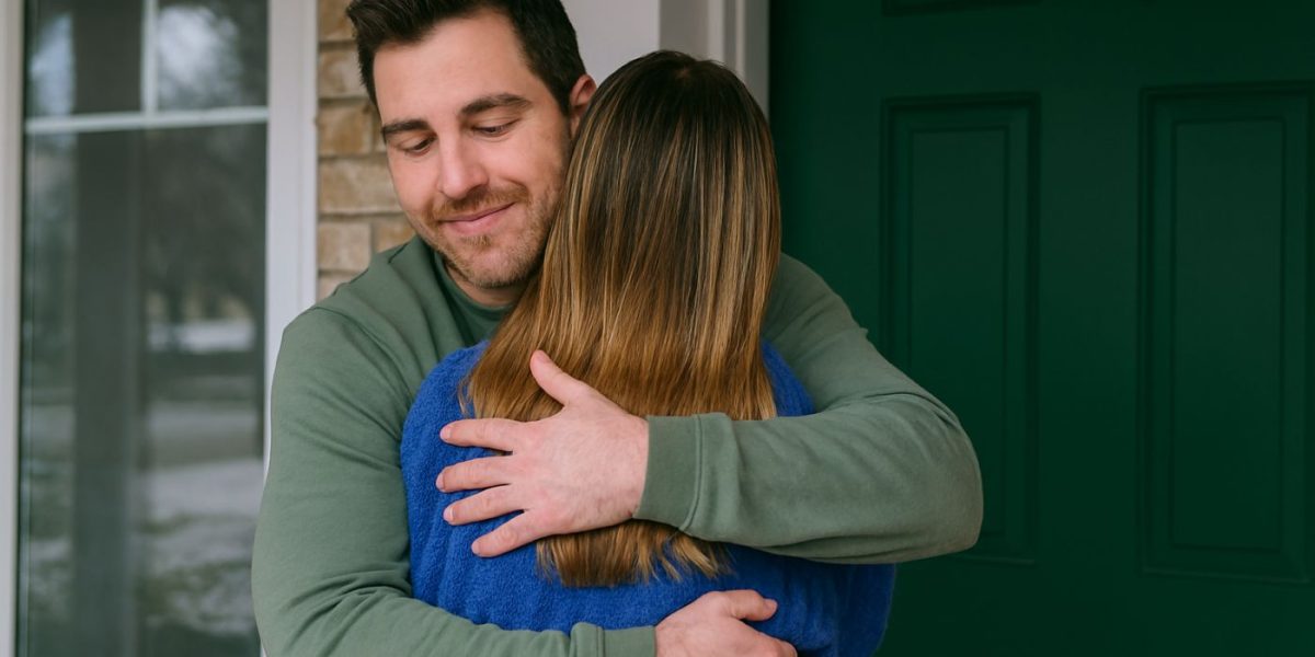 image of a couple cuddling each other